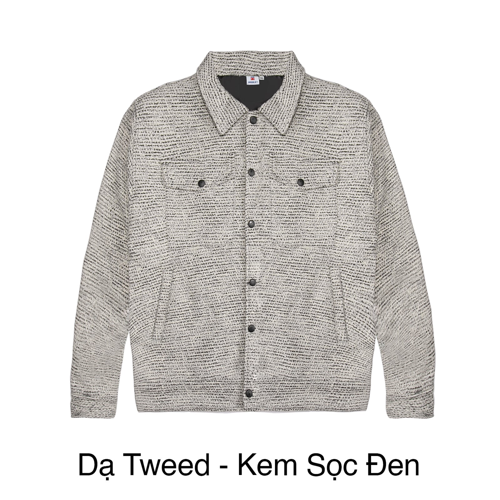 Gray textured jacket on a white background