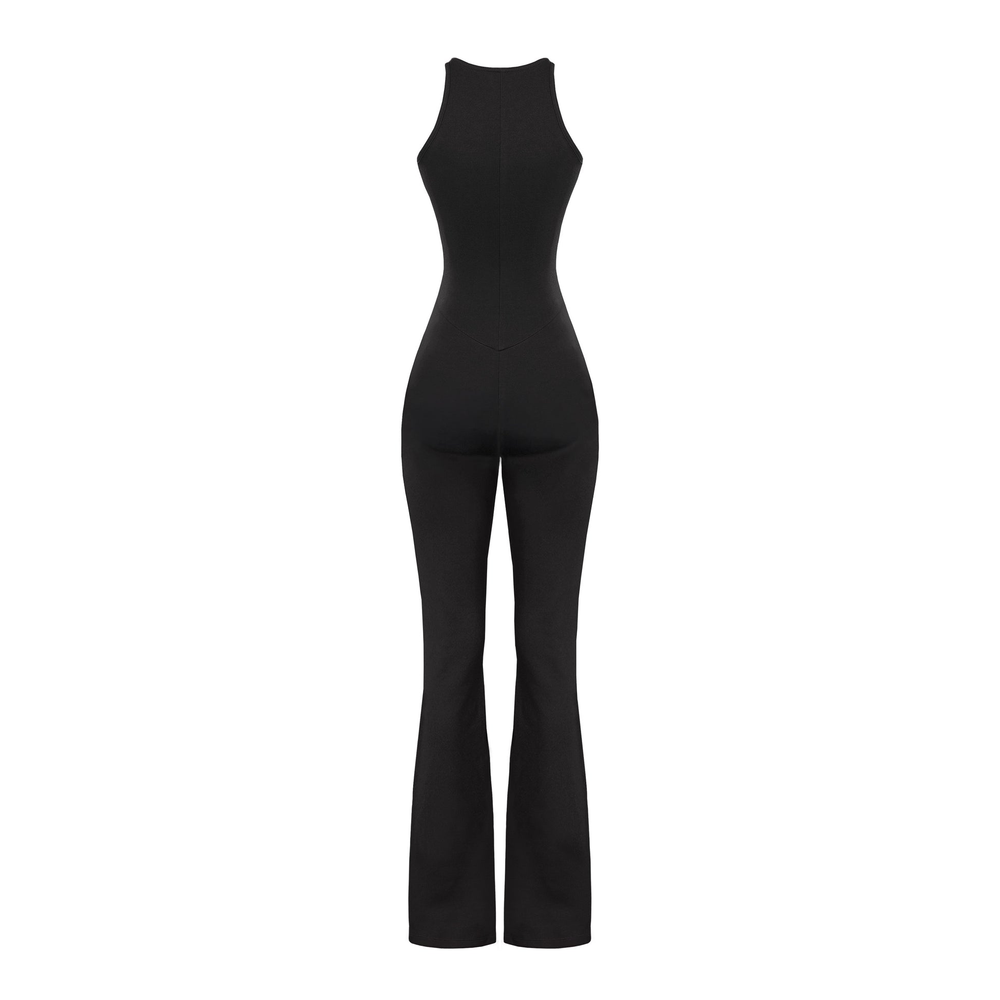 Black bodysuit on a white background