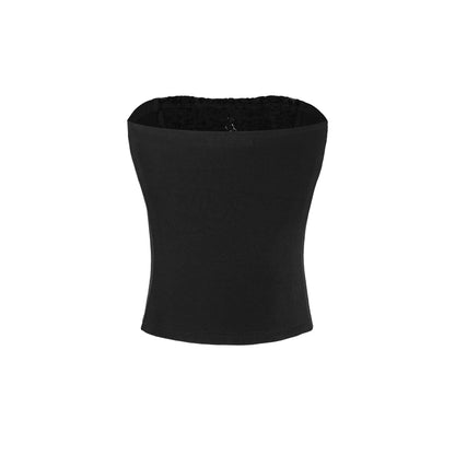 Black tube top on a white background
