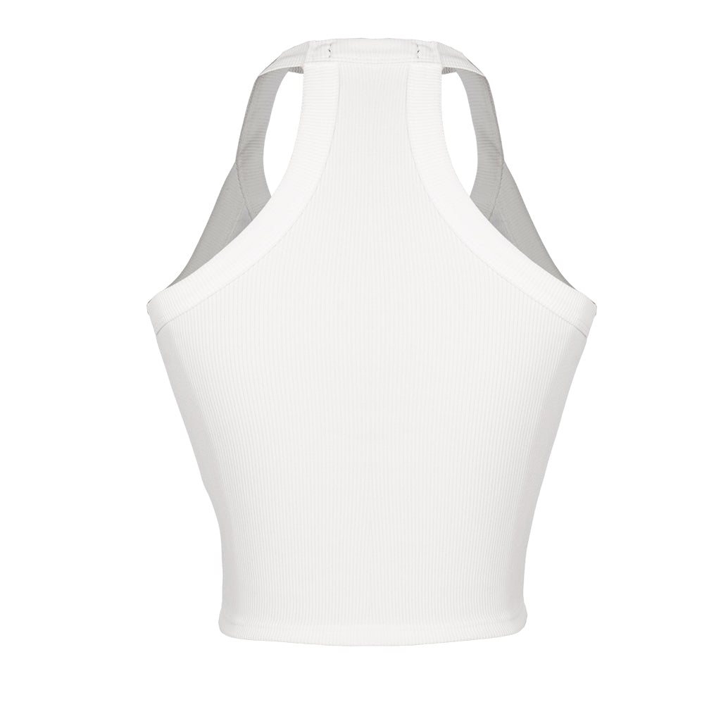 White halter top on a white background