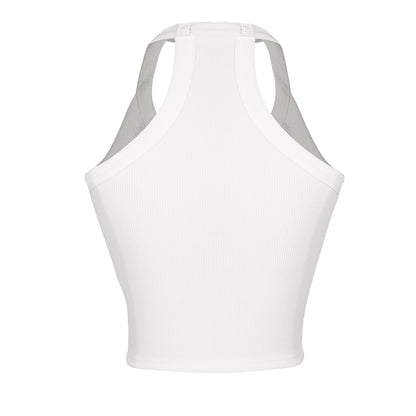 White halter top on a white background