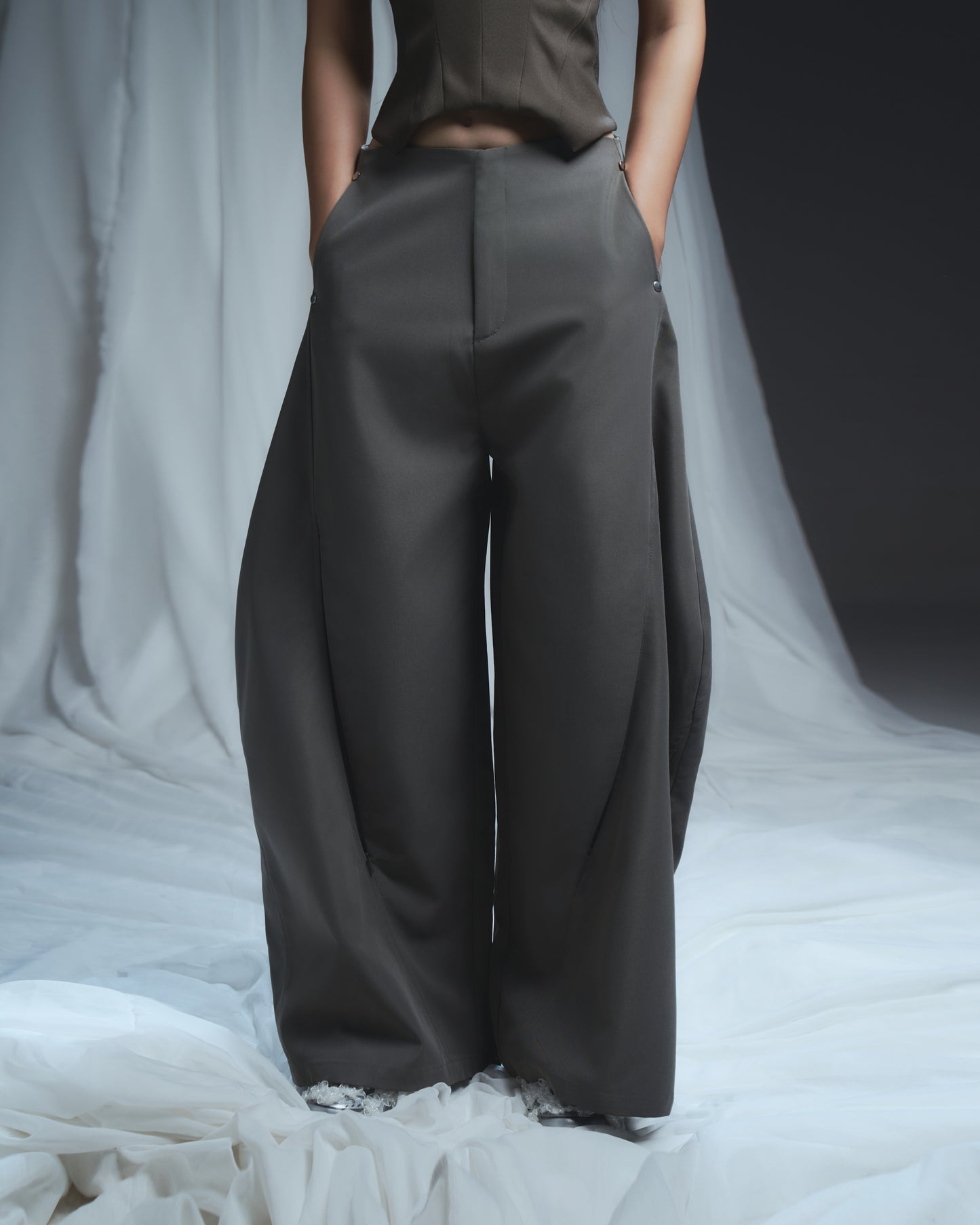 Ludovic Pants in Grey by Bunnyhill Concept