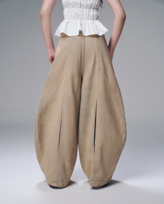 Bunnyhill denim pants – close-up of waistband and seam details