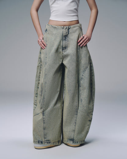 Bunnyhill Concept wide-leg denim-style pants – side angle