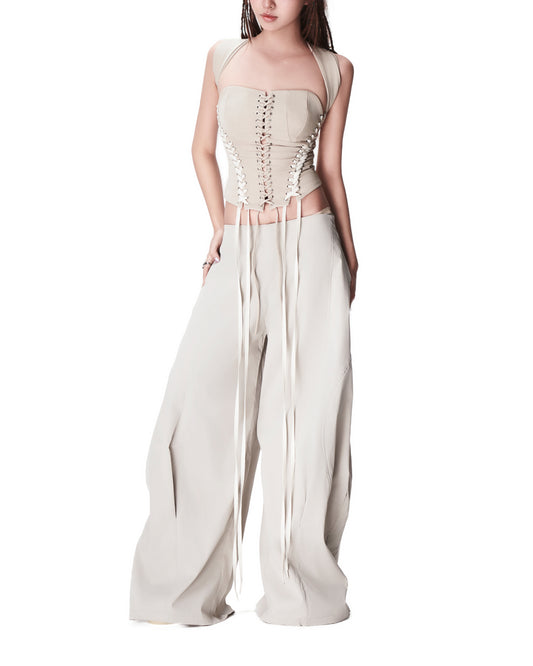 Creamy Luft Pants in Ivory by Bunnyhill Concept