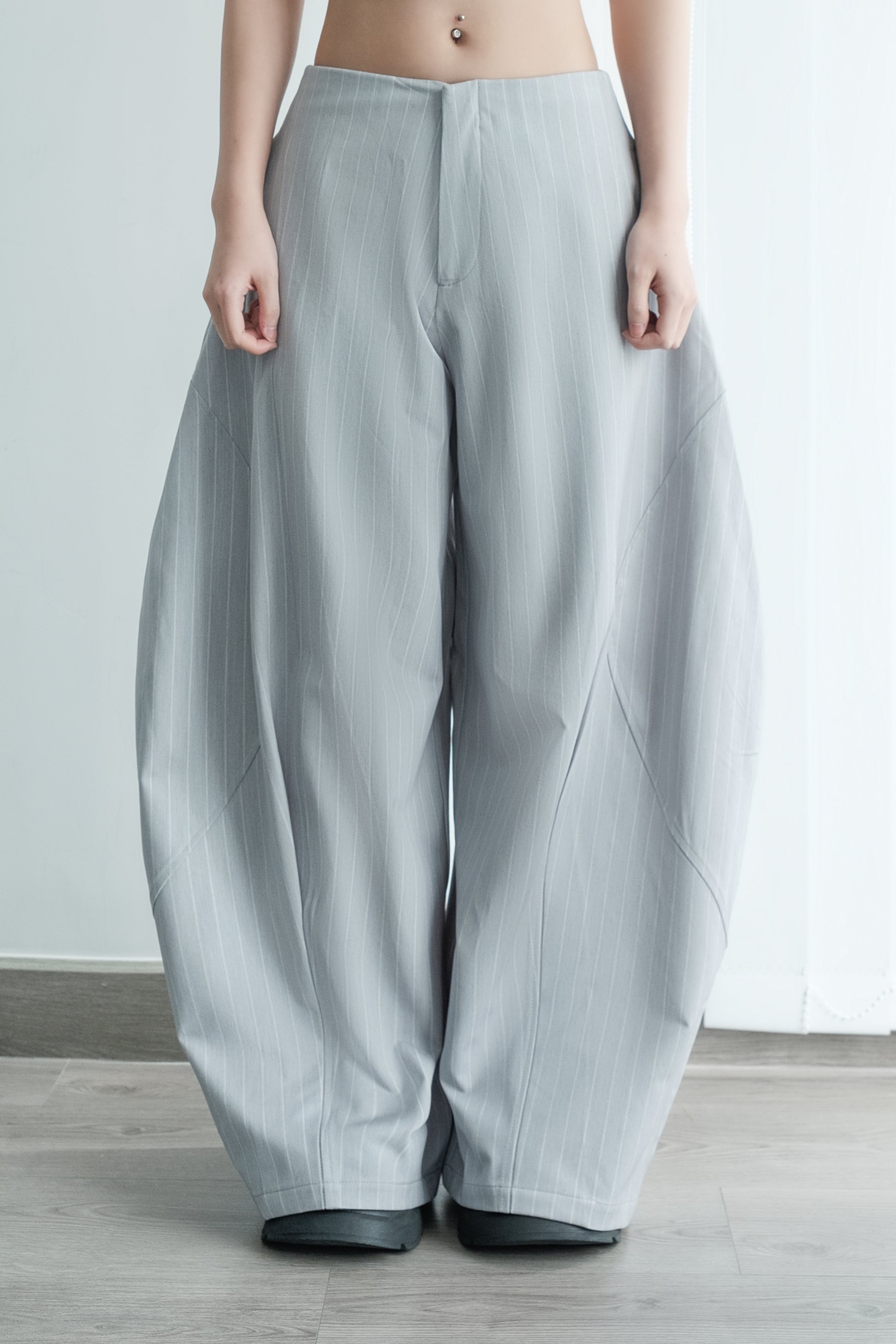 Luft Pants in Grey Blue Stripes