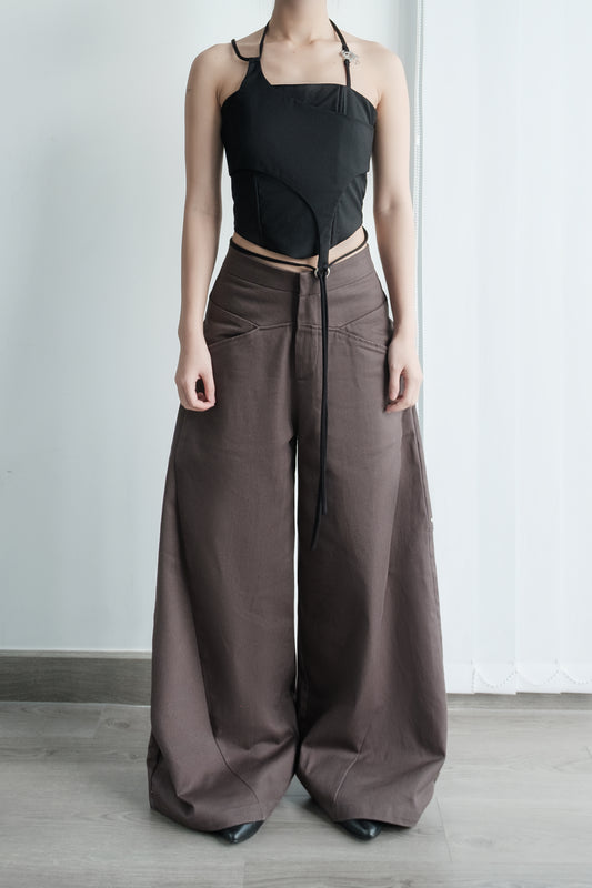 Lullaby Halter Top in black by Bunnyhill Concept 