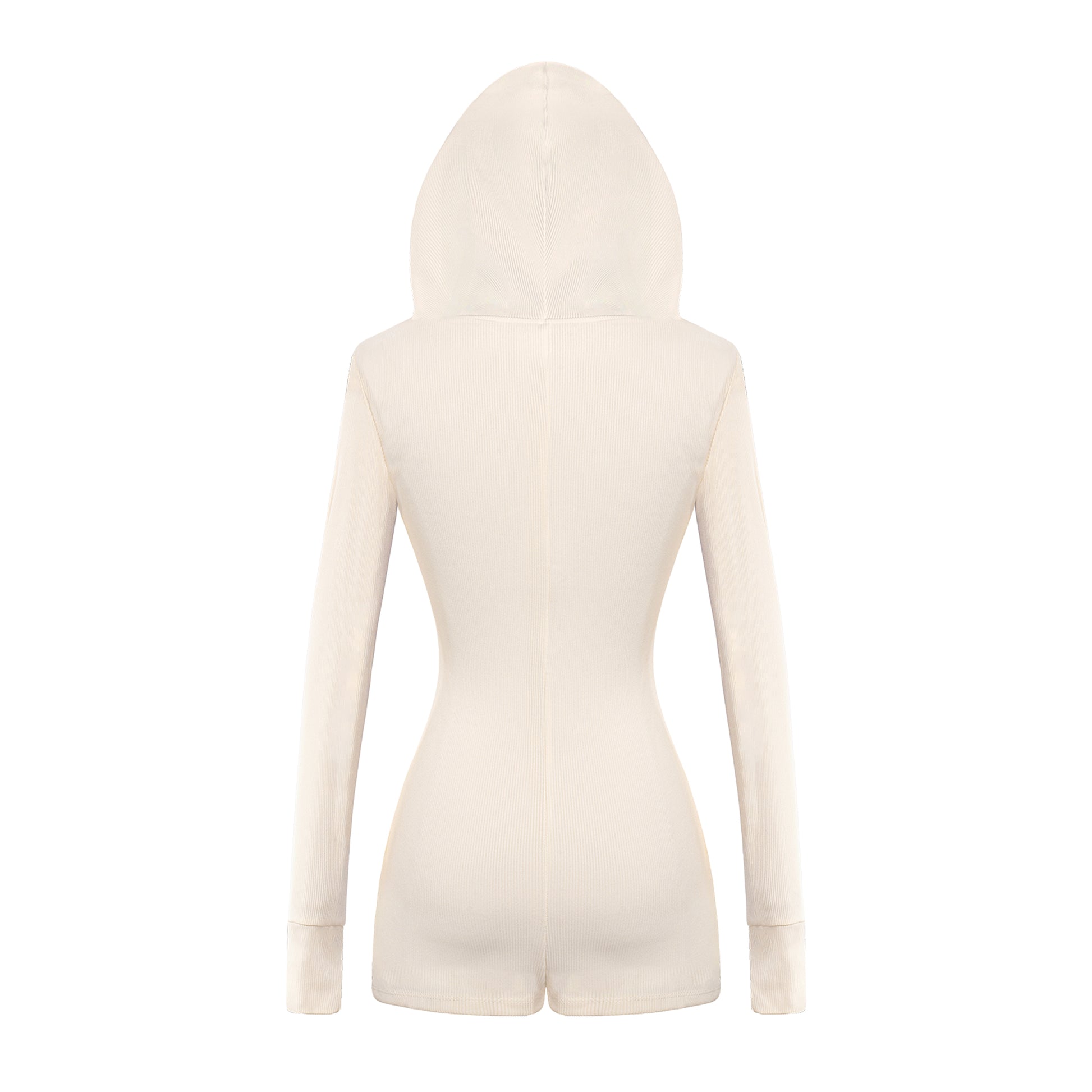 White hooded top on a white background