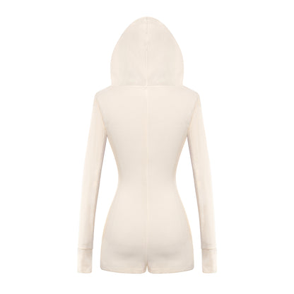 White hooded top on a white background
