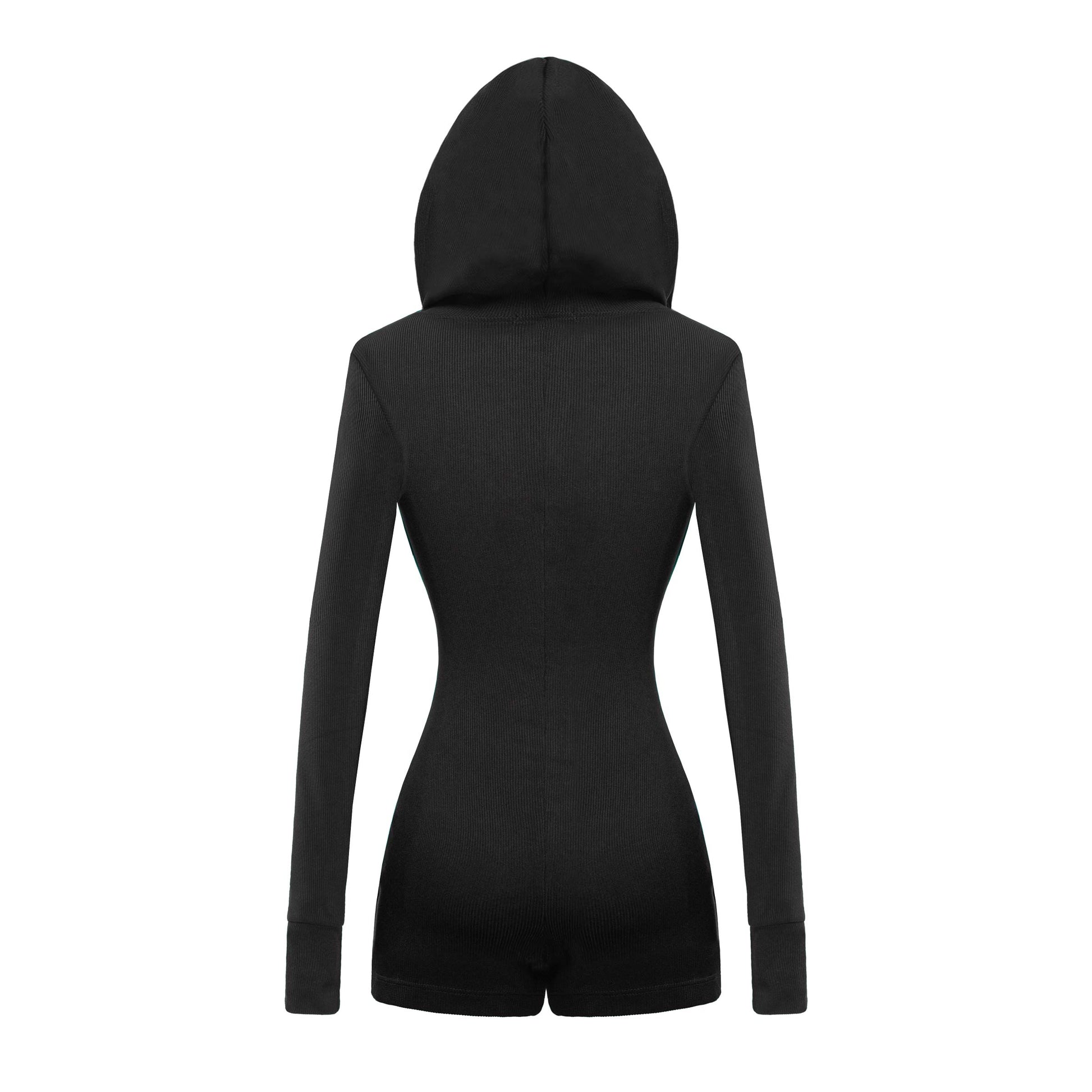 Black hoodie with a hood on a white background