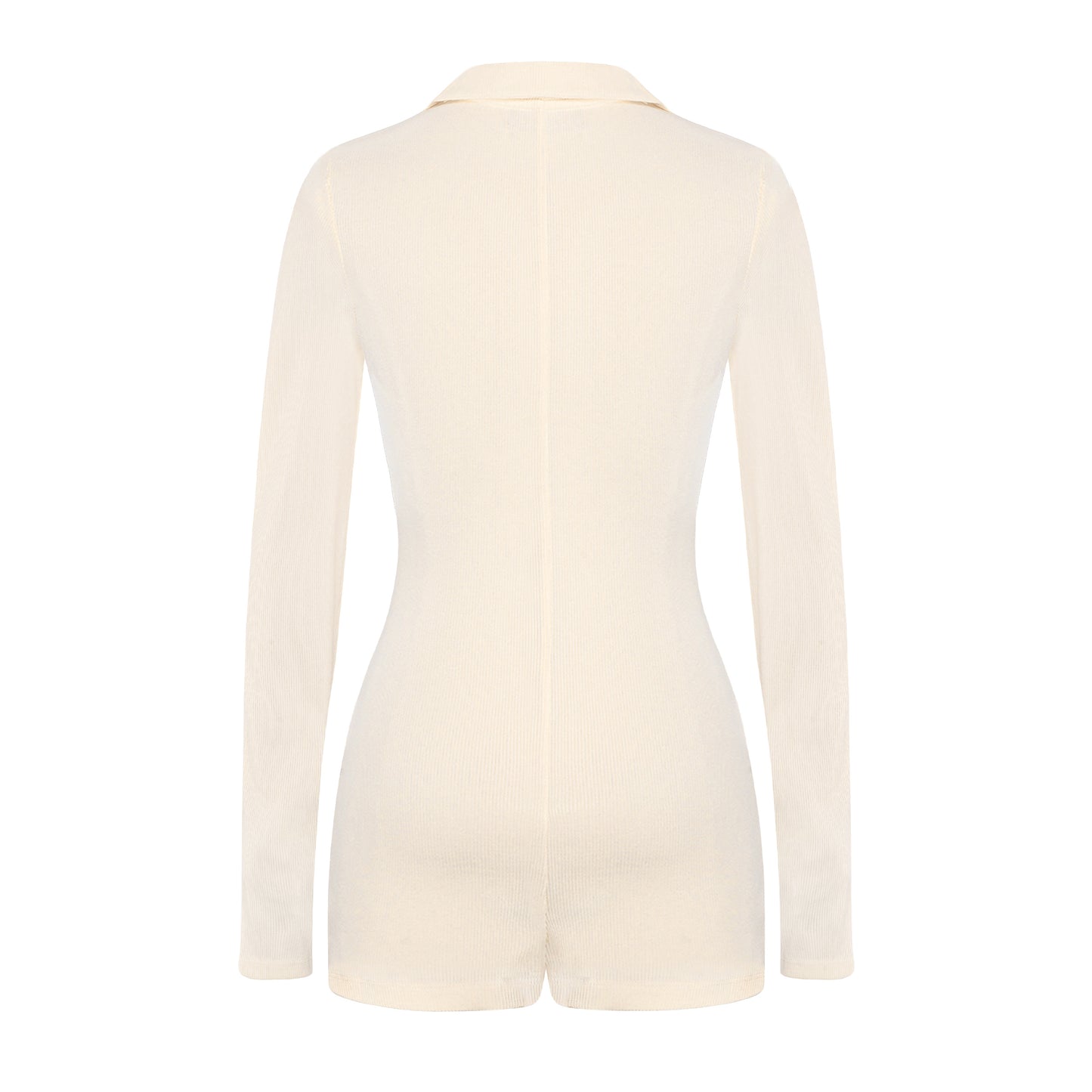Beige long-sleeve top on a white background