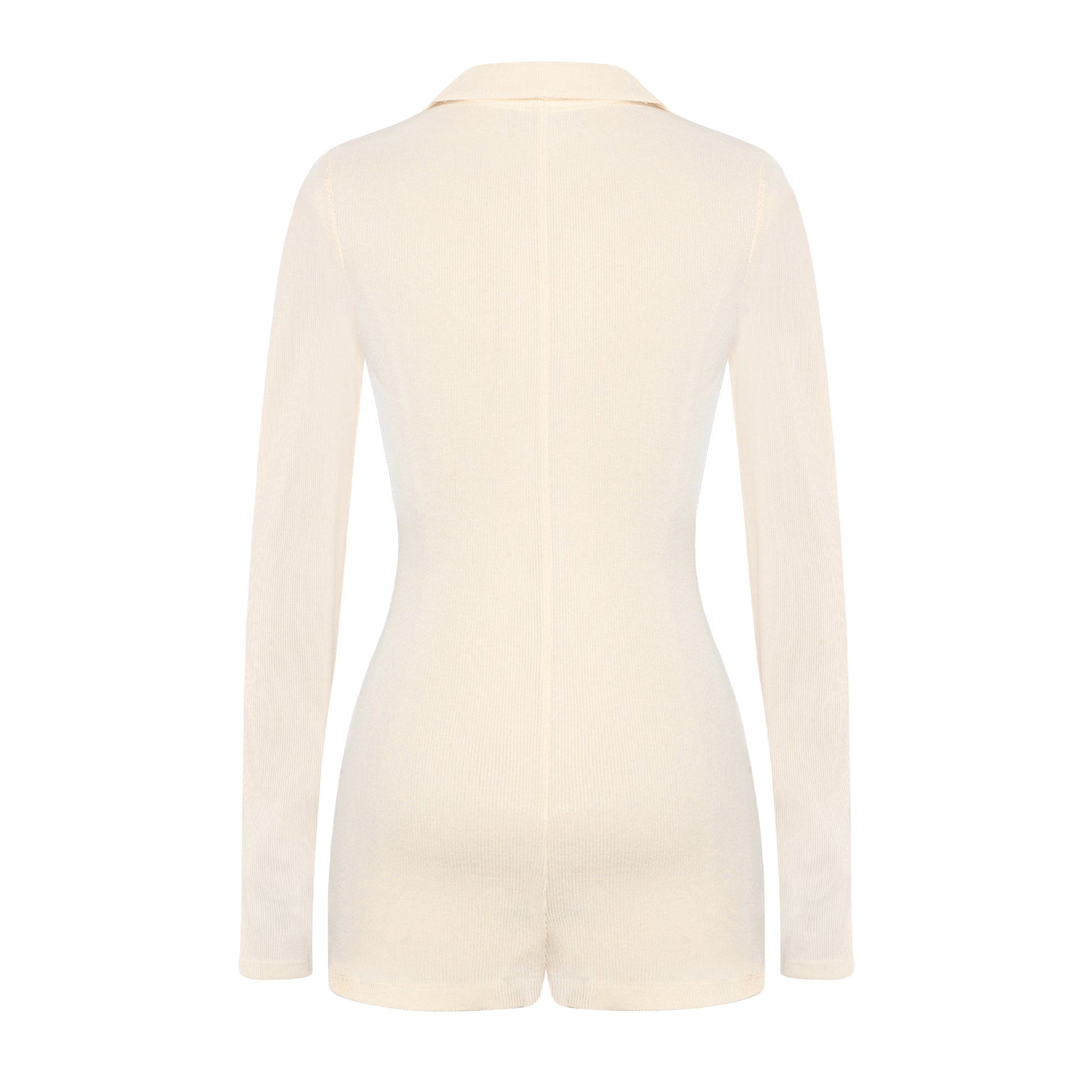 Beige long-sleeve top on a white background