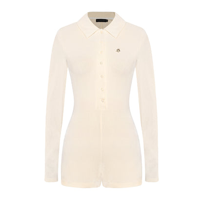 White shirt with a collar on a white background