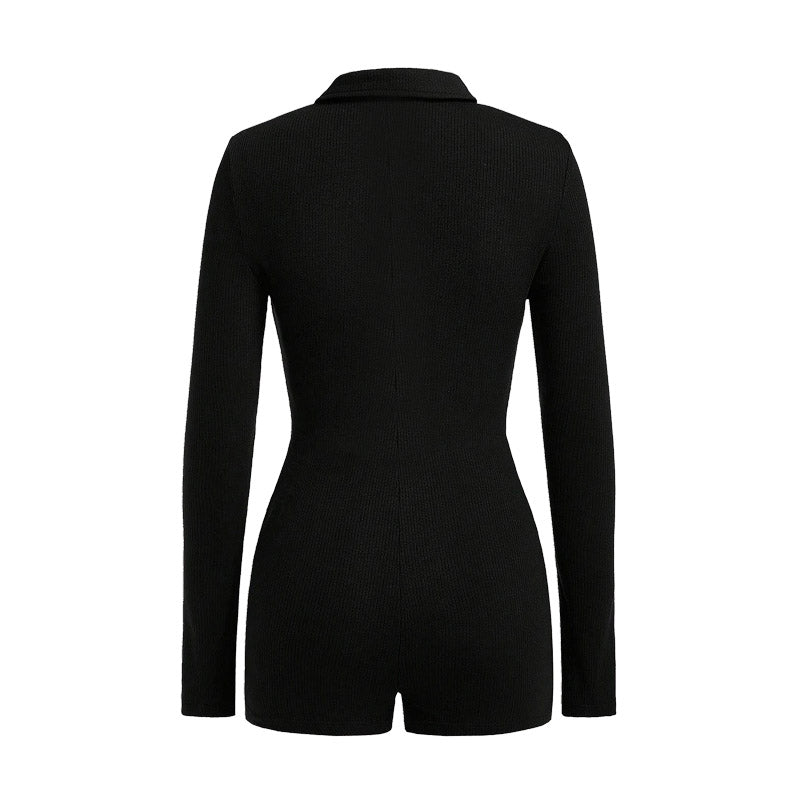 Black bodysuit on a white background