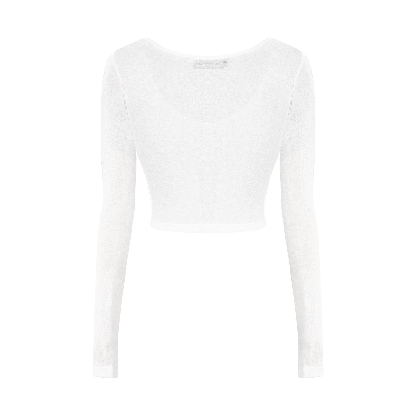 White long-sleeve top on a white background