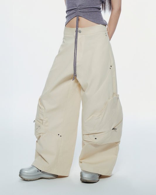 Mid-rise straight-leg minimalist trousers