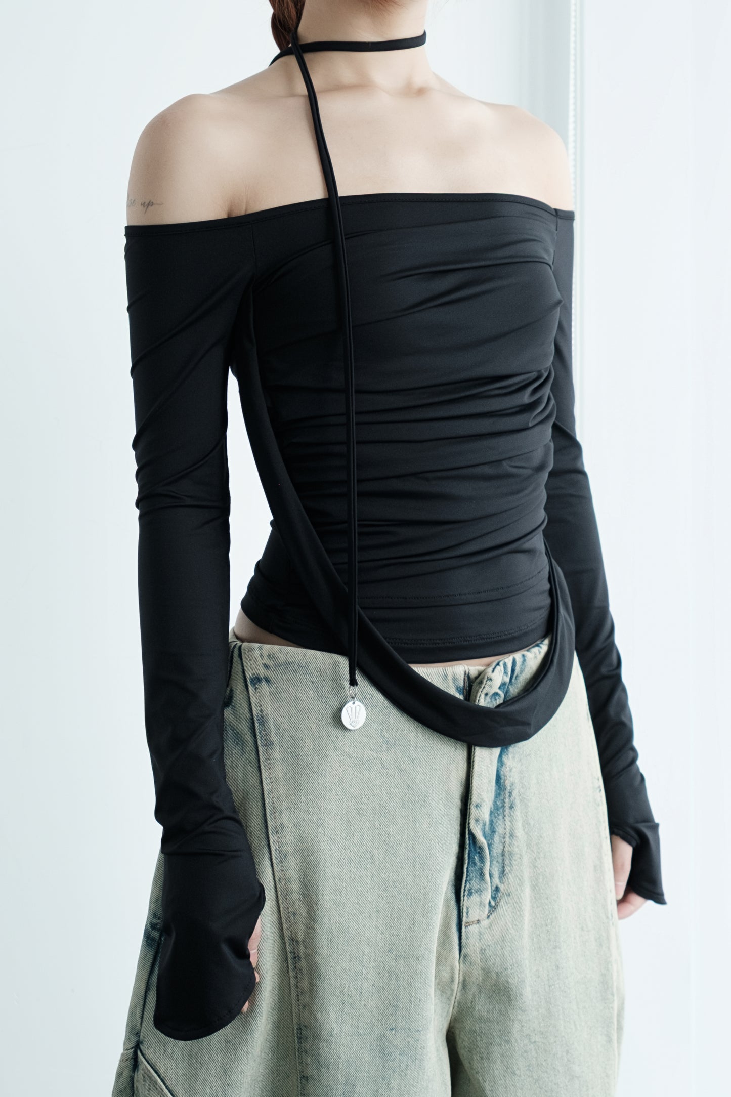 Melvin Long Sleeve Top – front view by Bunnyhill Concept