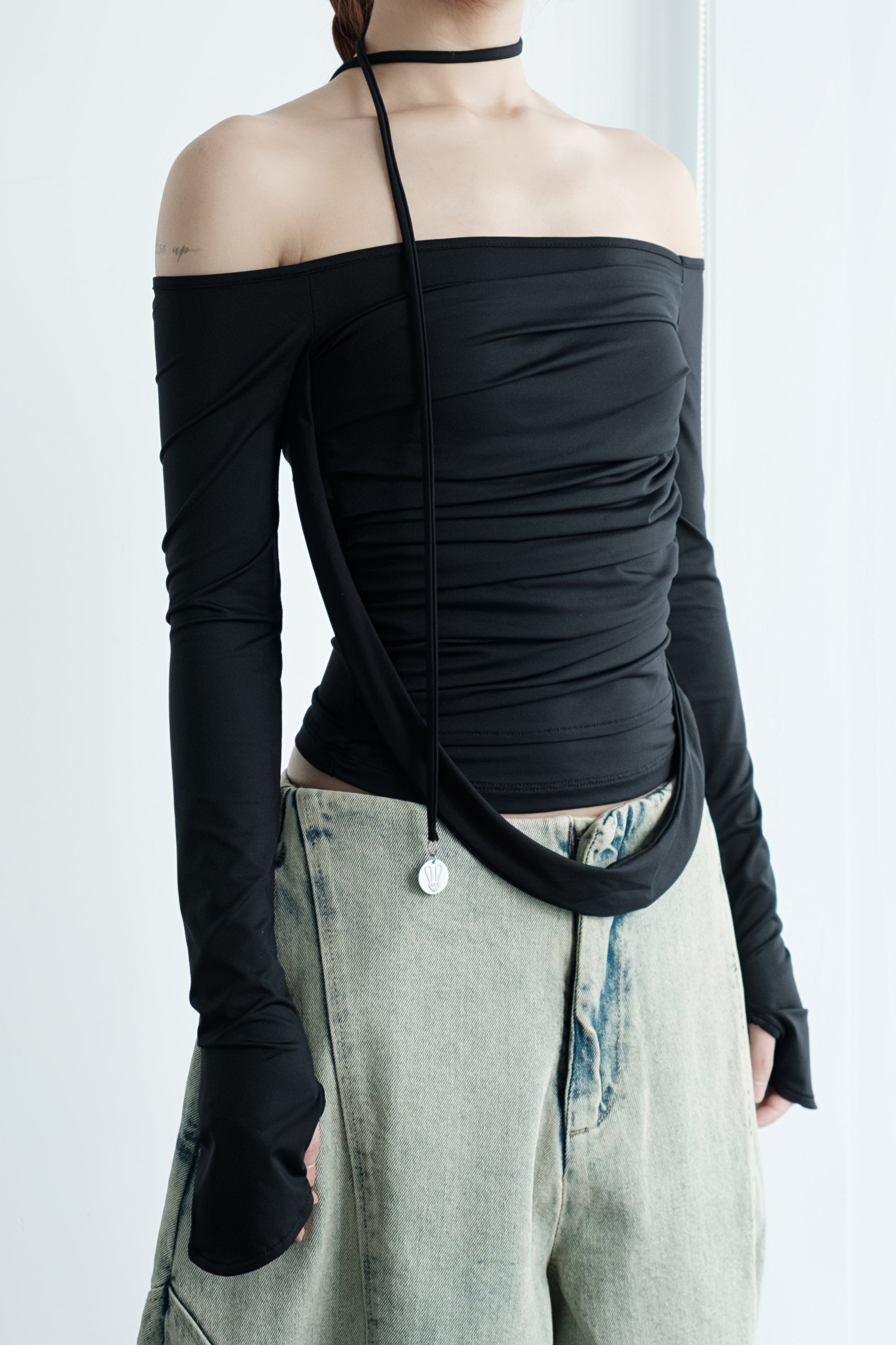 Melvin Long Sleeve Top – front view by Bunnyhill Concept