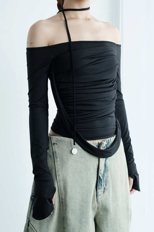 Melvin Long Sleeve Top – front view by Bunnyhill Concept