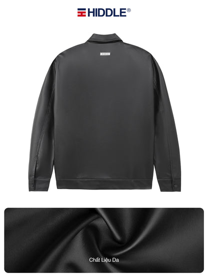 Black jacket with Hiddle logo on a white background