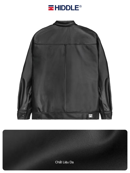 Black jacket with Hiddle logo on a white background