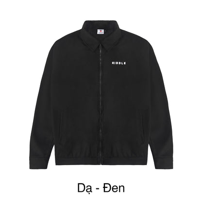 Black jacket with 'MIDDLE' logo on a white background