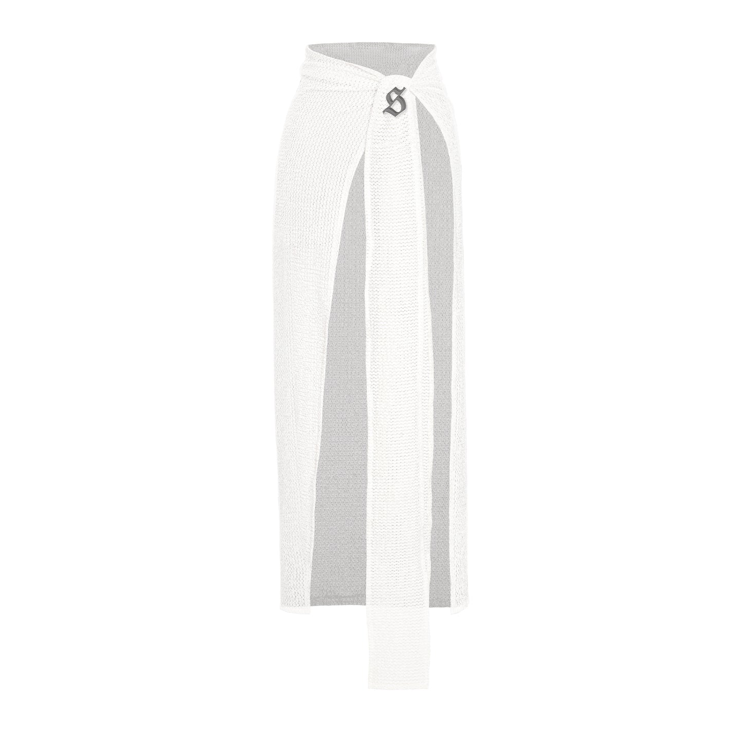 SISTERS - Peach Mesh Wrap Skirt
