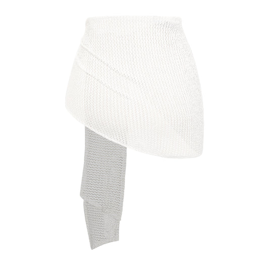 SISTERS - Peach Mesh Wrap Skirt