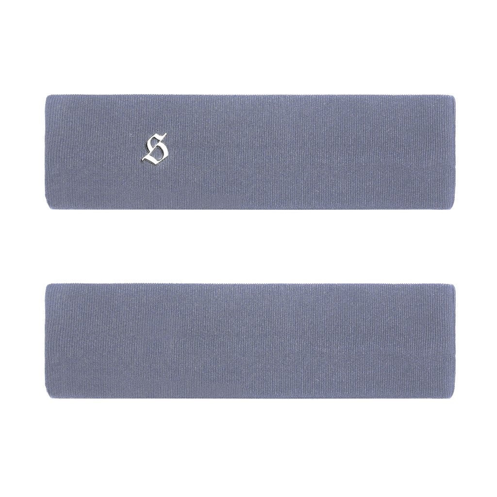 Two blue headbands on a white background