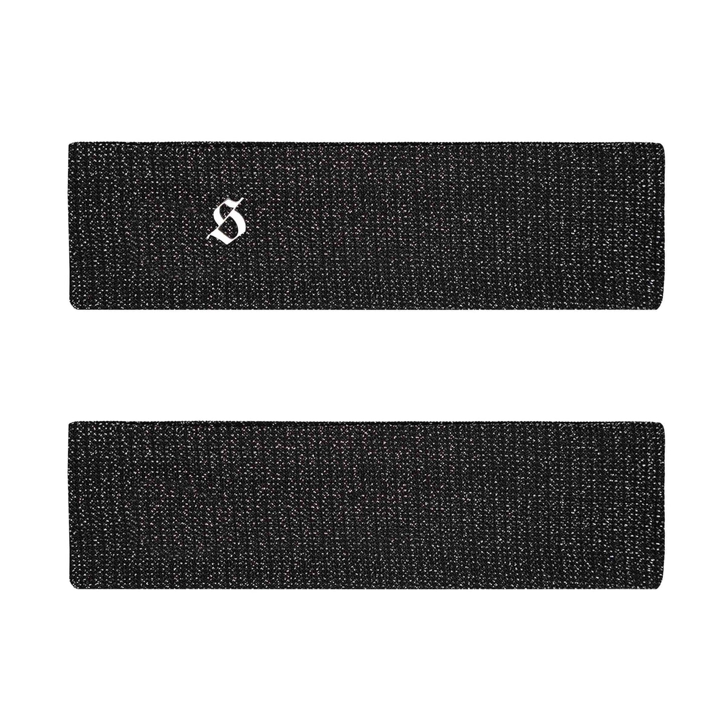 Two black headbands with a logo on a white background