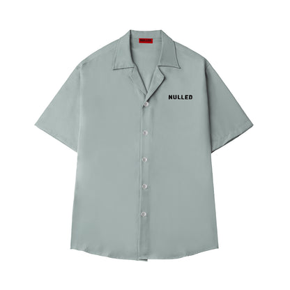 Light gray shirt with 'NULLED' logo on a white background