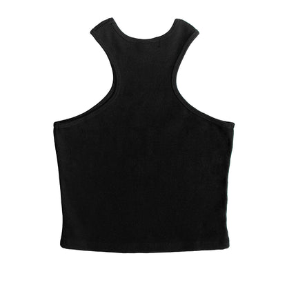 Black tank top on a white background