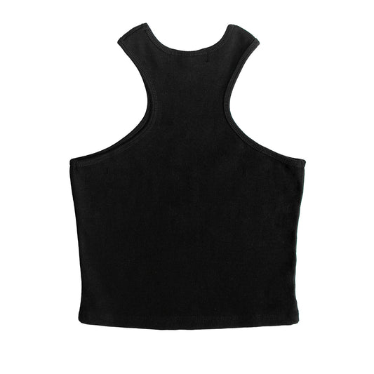Black tank top on a white background