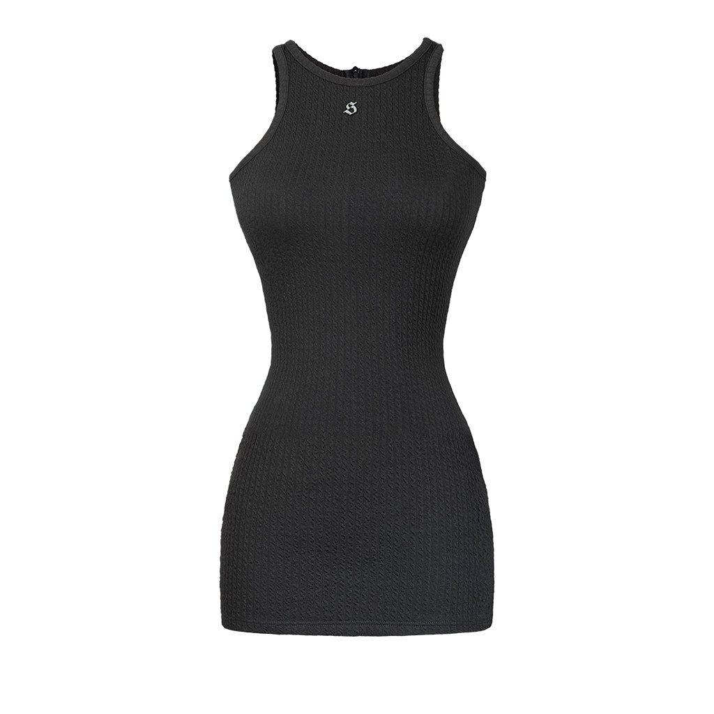 Black tank top on a white background