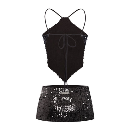 SISTERS - Sibel Sequin Skirt Set