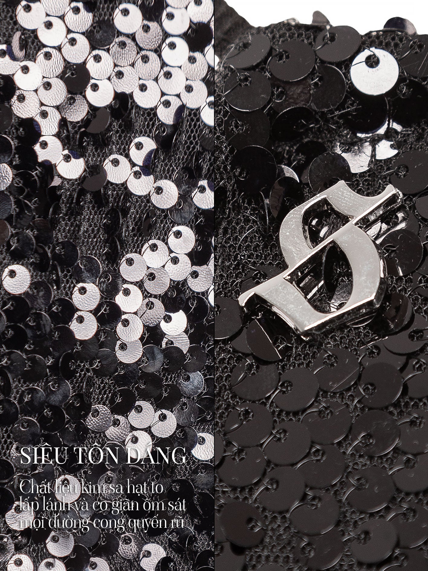SISTERS - Sibel Sequin Skirt Set (Top)