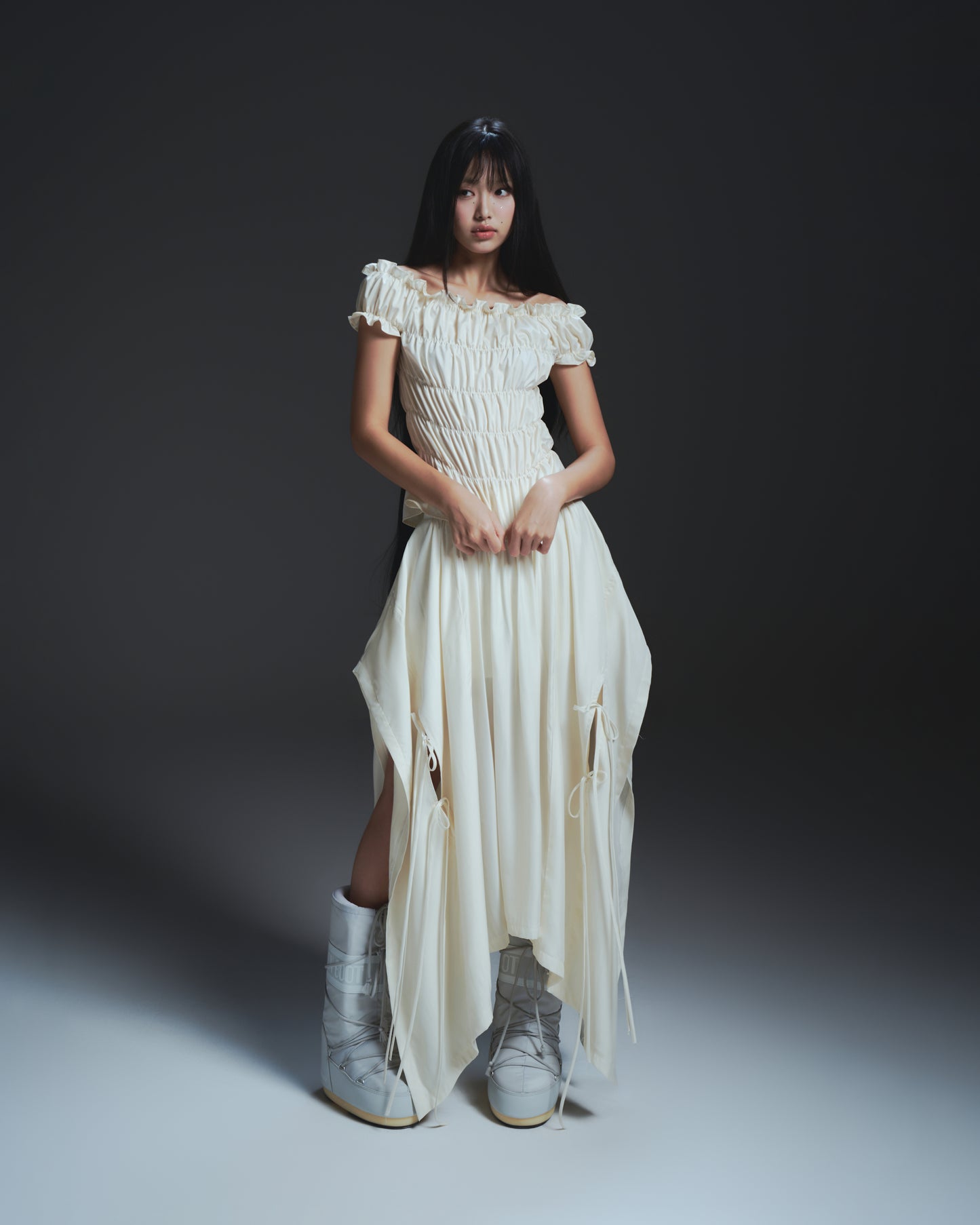 Bunnyhill A-line ivory skirt – soft, romantic styling