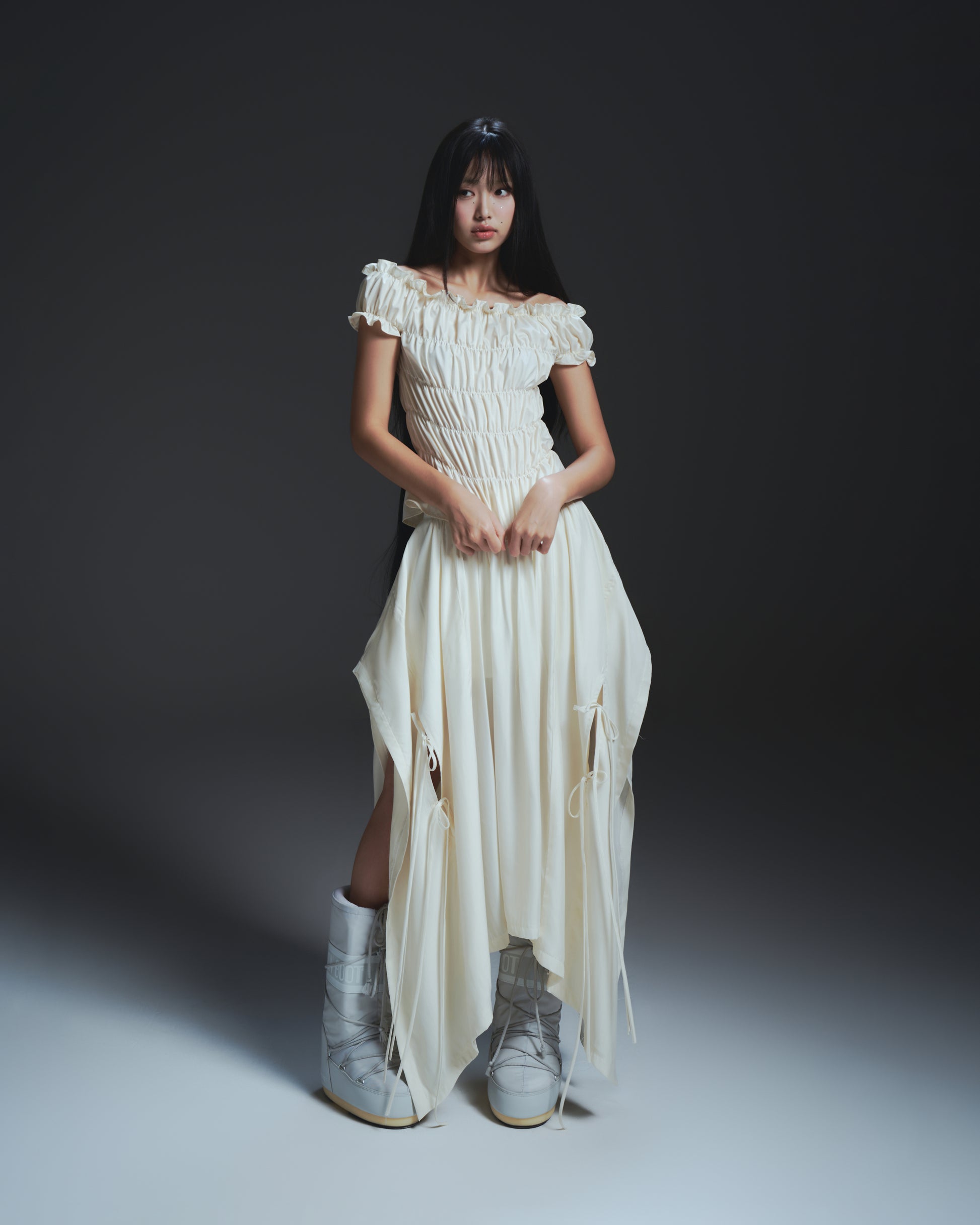 Bunnyhill A-line ivory skirt – soft, romantic styling