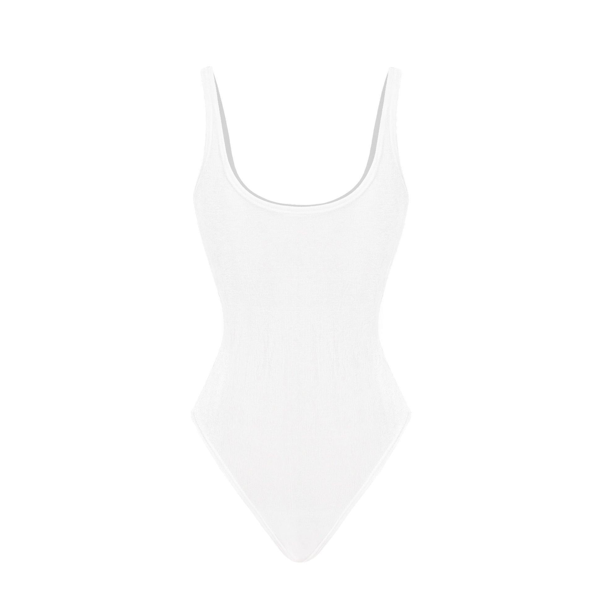 White swimsuit on a white background