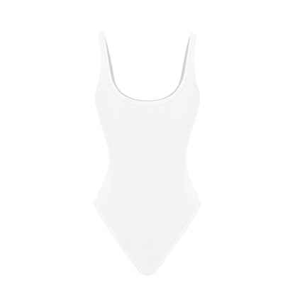 White swimsuit on a white background
