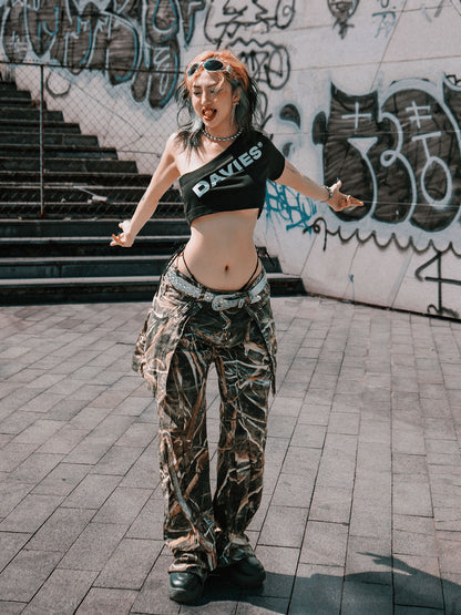 DSS - One Shoulder Croptop Tee