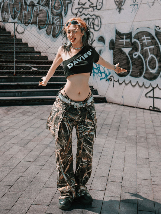 DSS - One Shoulder Croptop Tee