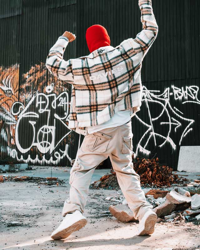 Flannel Button-Up Boxy Jacket