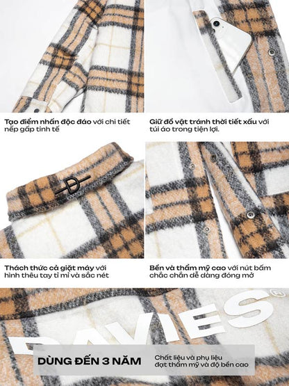 Flannel Button-Up Boxy Jacket