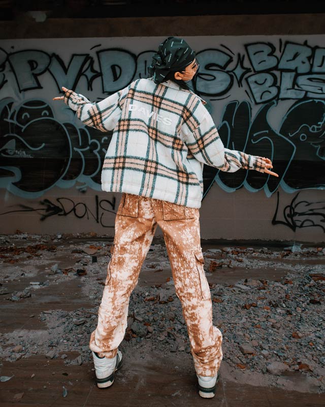 Flannel Button-Up Boxy Jacket