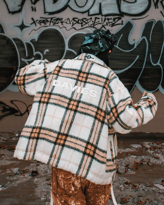 Flannel Button-Up Boxy Jacket