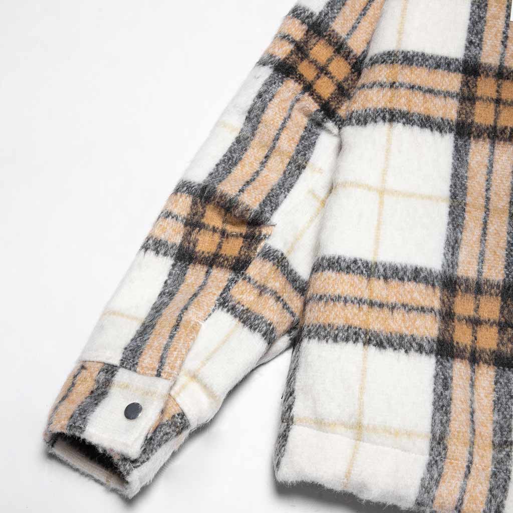 Flannel Button-Up Boxy Jacket