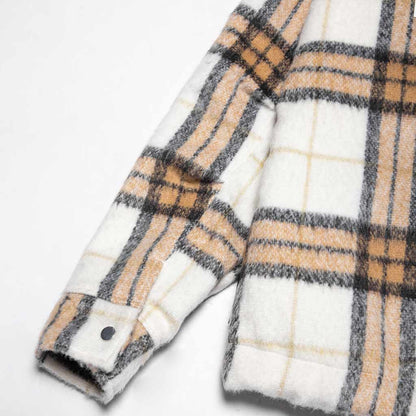 Flannel Button-Up Boxy Jacket