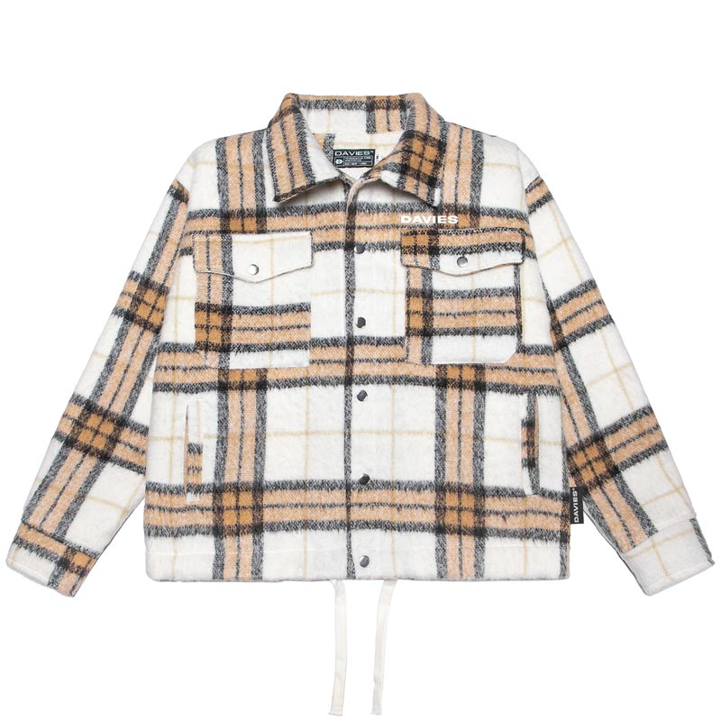 Flannel Button-Up Boxy Jacket