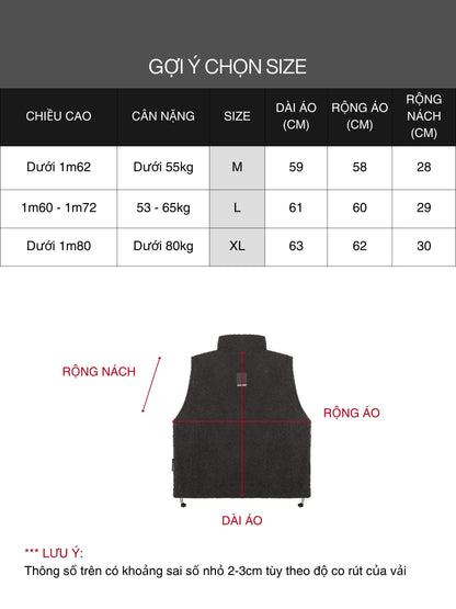 Fleece Zip-Up Vest Jacket